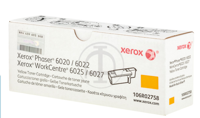 106R2758 XEROX PH6020 TONER YELLOW 1000PAGES 